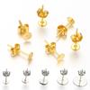 100 Stück Ohrstecker Basis Rohlinge Stifte Ohrstecker Basis Set Pins Mit Ohrrücken Ohrstecker für DIY Schmuckherstellung Findings Zubehör