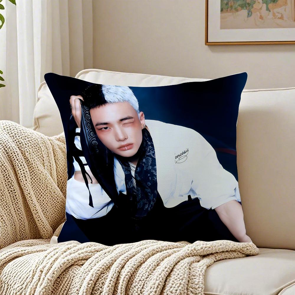 Person Idol HHyunjin Cushion Cover Pillowcase Antidustmite living Room Sofa Decor Cushion Room
