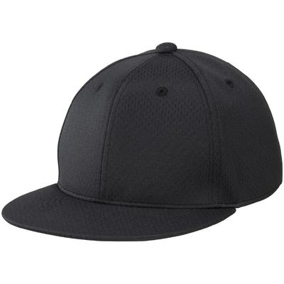 Flat Cap Size Black Baseball/Softball 12JWDB10, M,