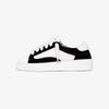 Trendy Color Block Low Top Skate Shoes For Men Women, Platform Leather Casual Sneakers With Extra Thick Fluffy Shoelaces