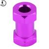 4pcs 12mm RC Hex Wheel Hub Metal Adapter for D90 AX10  01 SCX10   Crawler (15mm Purple)
