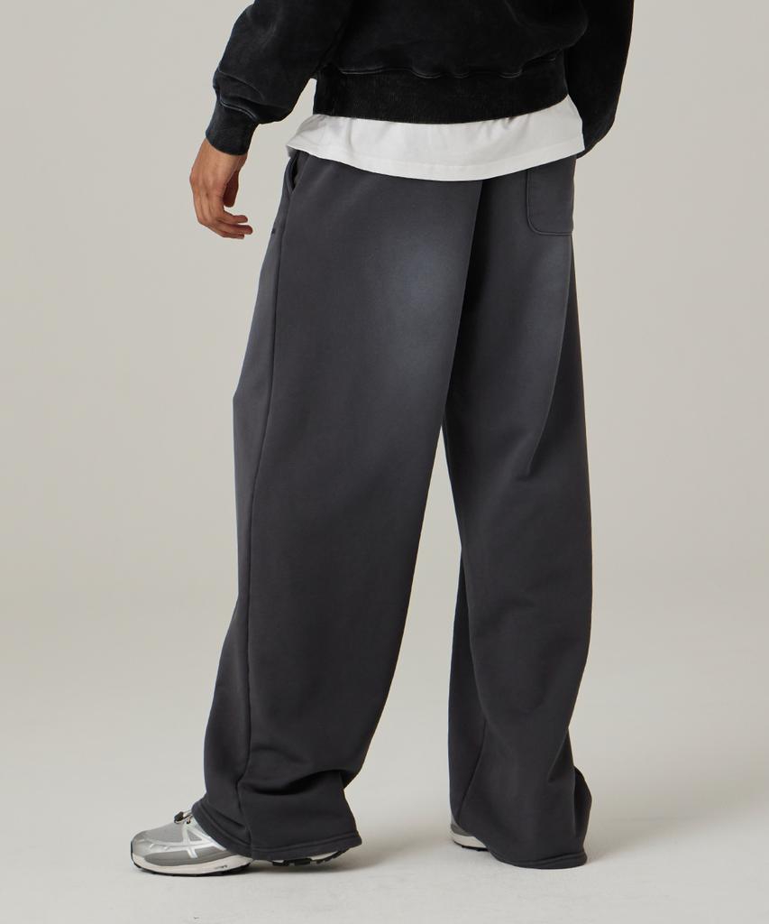 URBANAGE Pigment Wash Signature Wide Sweatpants Charcoal