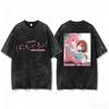 Hitori Gotoh & Miku Nakano Bocchi The Rock & The Quintessential Quintuplets Double Sided Graphic Washed Crew Neck T-Shirt