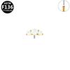 G23 Titanium Alloy Fashionable Medical Grade Piercing Jewelry with Simple Round Zircon Head