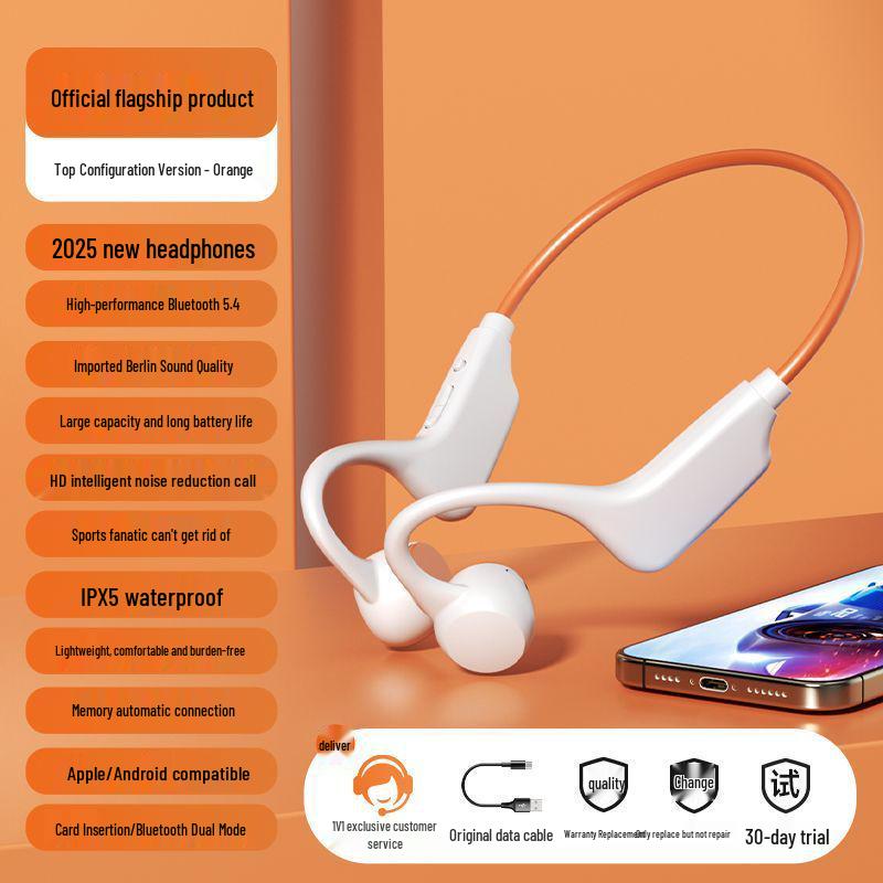 2025 Bone Conduction Bluetooth Headphones: Comfortable, Long Battery, Card Slot, Sports Earhooks