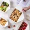 50-Pack Disposable White Paper Takeout Boxes for Salads, Fried Rice, and Fried Chicken