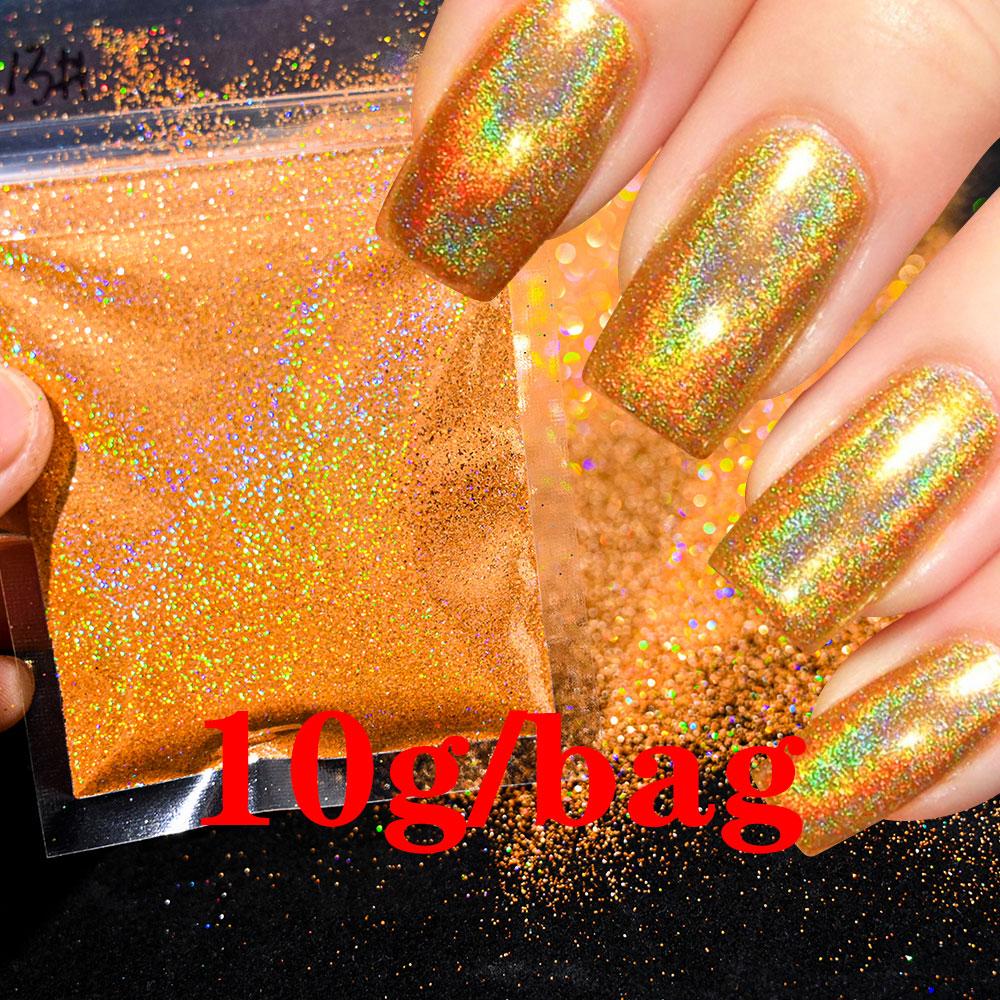 0.2mm Christmas Laser Chrome Red Glitter Powder 10G Ultra Fine Holographic Nail Pigment for Nail Gel Polish Reflective Pigment