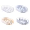 Clear Rotating Fridge Organizers Adjustable Dividers Sturdy Base Space Saving Kitchen Storage Container PET Materials
