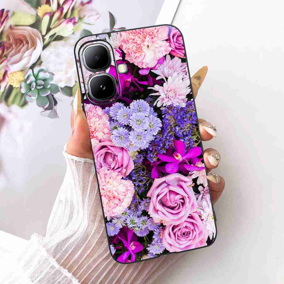 For Infinix Smart 20 4G X6840 X6840B Case Cartoon Cat Dinosaur TPU Black Cover For  Infinix Smart20 smart 20 4G Phone Casing