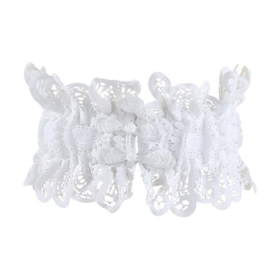 

Women Girdle Embroidery Lace Flower Lace-up Wide Brim Waist Belt Adjustable Length Dresses Shirts Tops Waistband