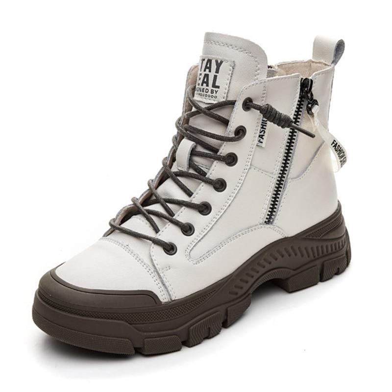 

Женская весенне-осенняя обувь с высоким берцем на плоском каблуке, повседневные дышащие короткие сапоги