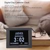8 Inch Digital Day Calendar Clock Auto Dimming Take Medicine Reminder Electronic Calendar Alarm Day Clock 110-240V
