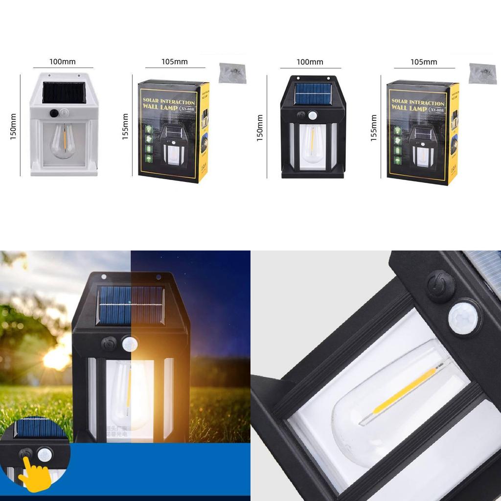 Solar Powered Outdoor Wall Light With Motion Sensor For Garden And Patio Decor