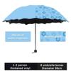 Red Leaf Portable Manual Folding Umbrella Flowering Umbrella In Water Black Glue Coated Light Weight UV Umbrella