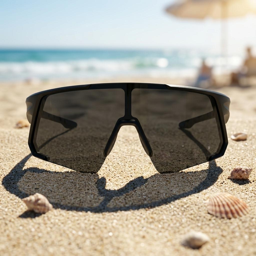 KN-Y338 TR90 and UV400 protection Lens with Dual Color Temple Shield Half Rim Sports Sunglasses for Cycling and Outdoors Eyewear