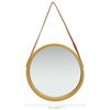 VidaXL Miroir mural avec sangle 50 cm Doré 320365