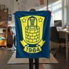 Brøndby IF  Print Flannel Blanket, High quality Comfortable for All Seasons, Home Decor, Warmth and Comfort