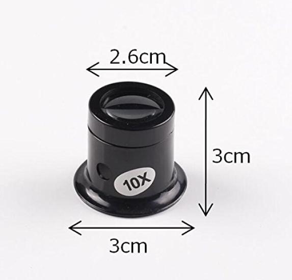 Eye Loupe 5x10x Magnifying Glass with Wire Holder Set