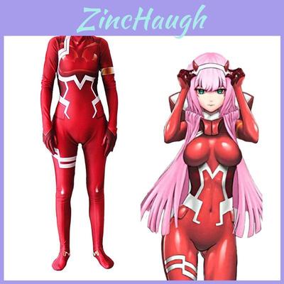Stunning Anime Darling In The Franxx Zero Two 02 Cosplay Sexy Bodysuit For Women