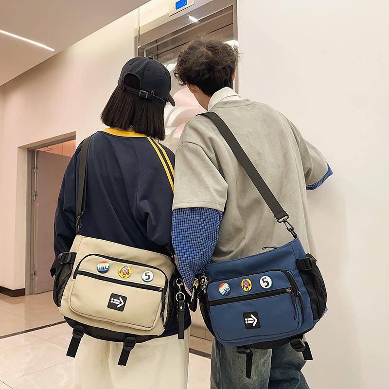 Men's Shoulder Bag Middle School Student's Book Bag Women's Crossbody Bag