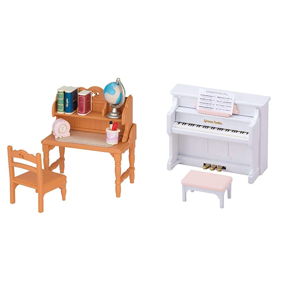 Sylvanian Families Furniture Study Desk Set 7x4x8cm C-318 Piano C-301