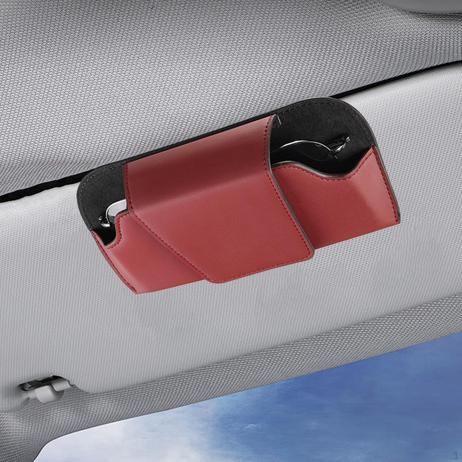 

Автомобильный зажим для очков, Универсальный органайзер-держатель для очков, Практичный и , для мужчин и женщин. красный