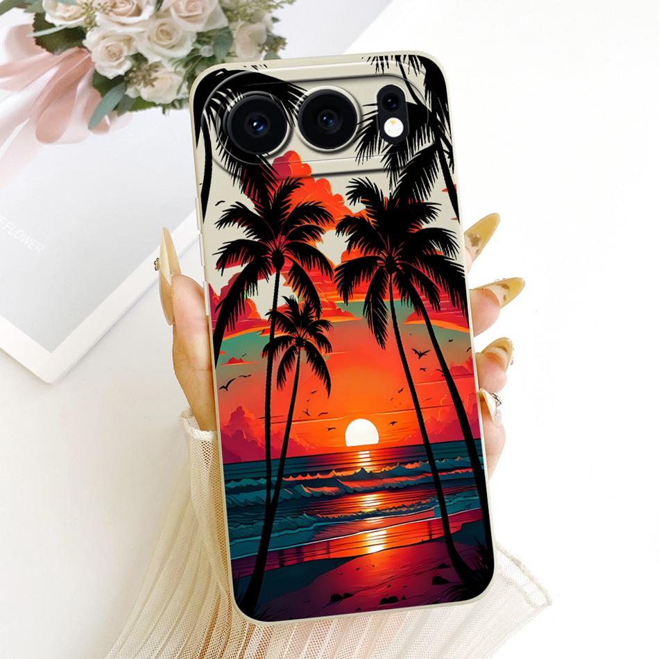 For Honor 500 5G 2026 Fashion Dusk Beach Painting Phone Case For Honor 500 MEY-AN00 Soft Silicone Covers Bumpers