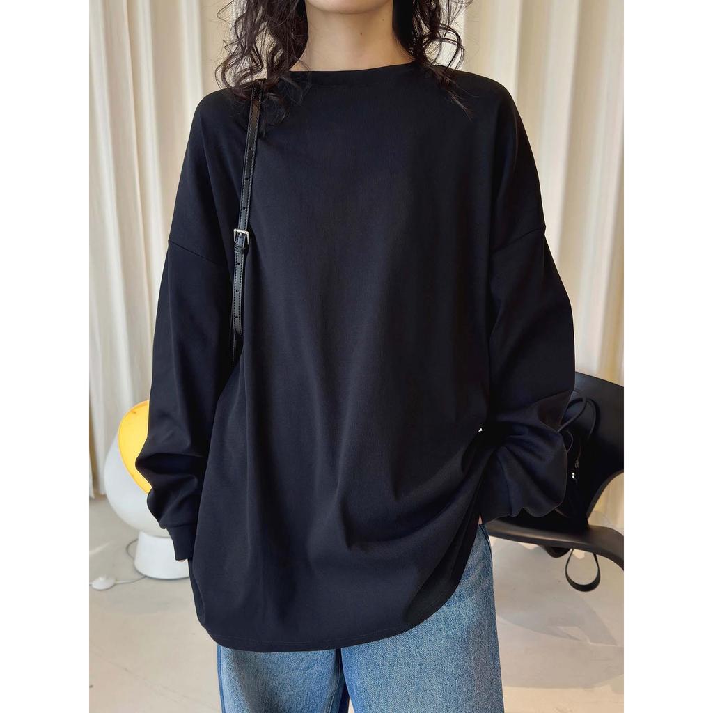 Women's Early Spring Oversized Long Sleeve Lightweight T-Shirt