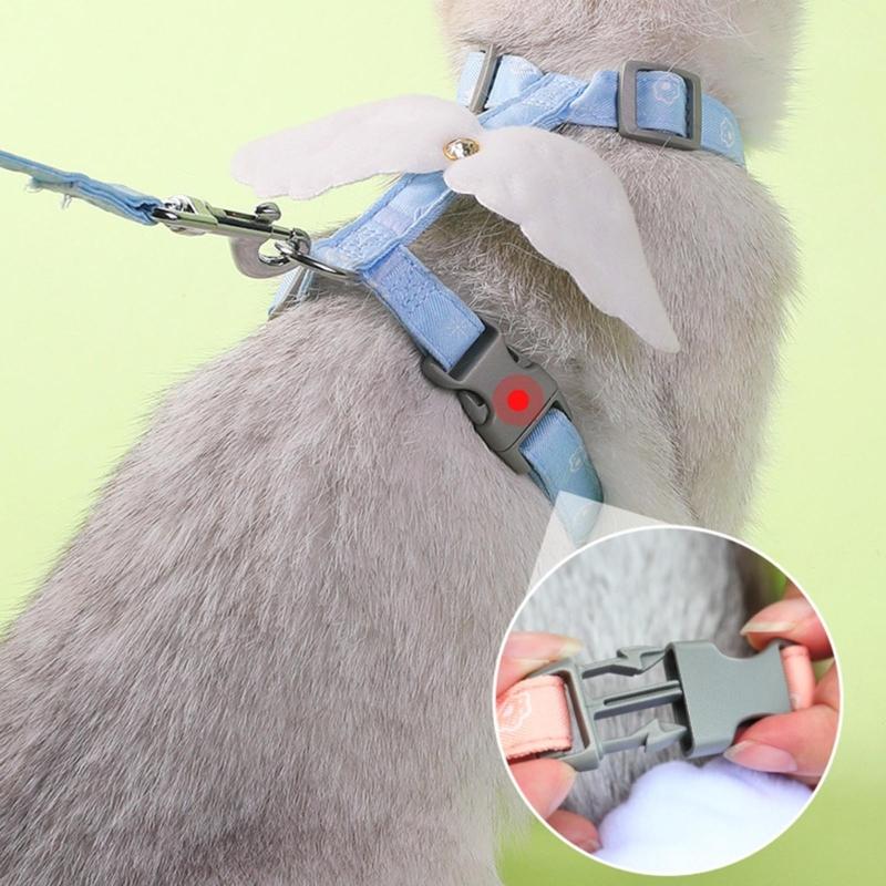 Adjustable Cat Leash No Pull Cat Harness Cat Leash for Walking Escape Proof