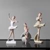Elegantes Figuritas de Resina de Bailarina Adorno de Niña Bailarina de Ballet Estatua de Escritorio Modelo Decoración Miniaturas Artesanía Regalo