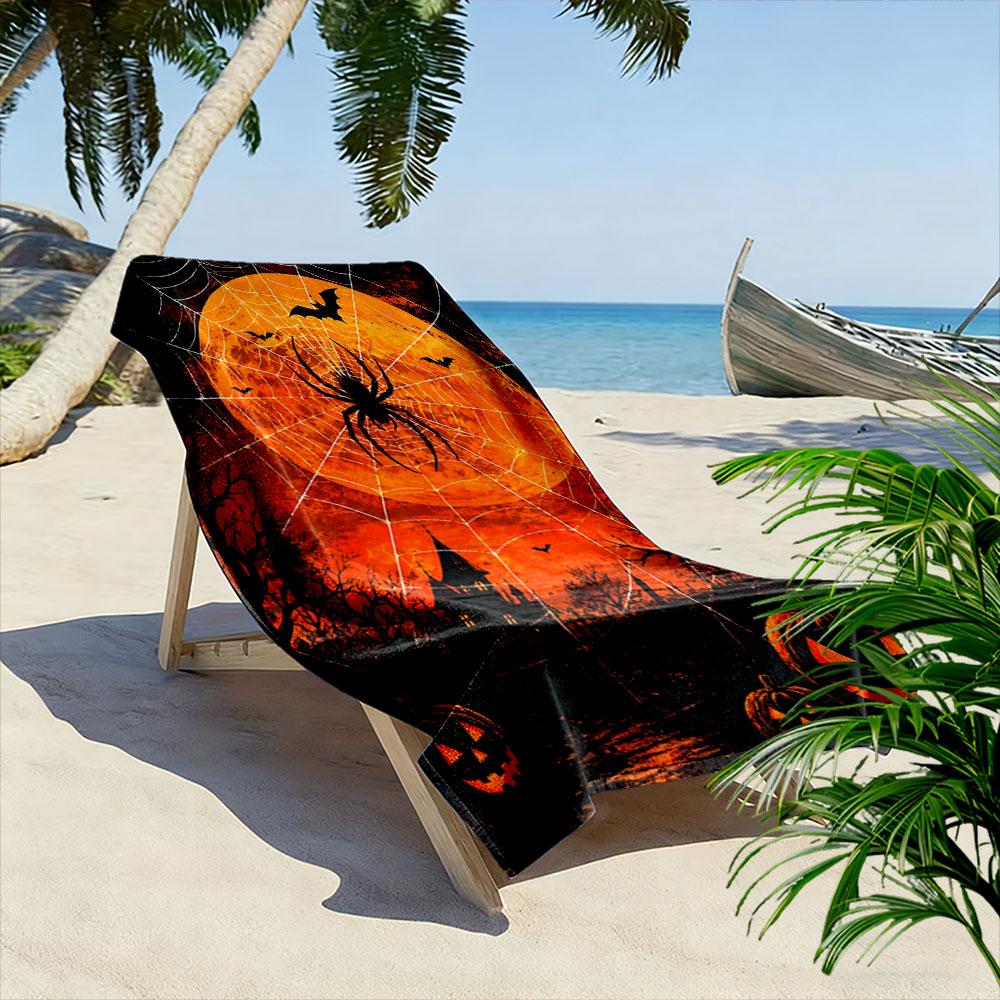 Eerie moonlit enchantment Print beach towel, quick drying, suitable for travel, outdoor sports, jogging, the beach and swimming, gift