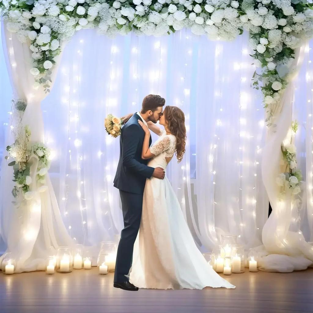 3*3M LED String Lights Christmas Curtain Hanging Lamp Fairy Lights for Wedding Home Garden Bedroom Outdoor Indoor Wall Decor