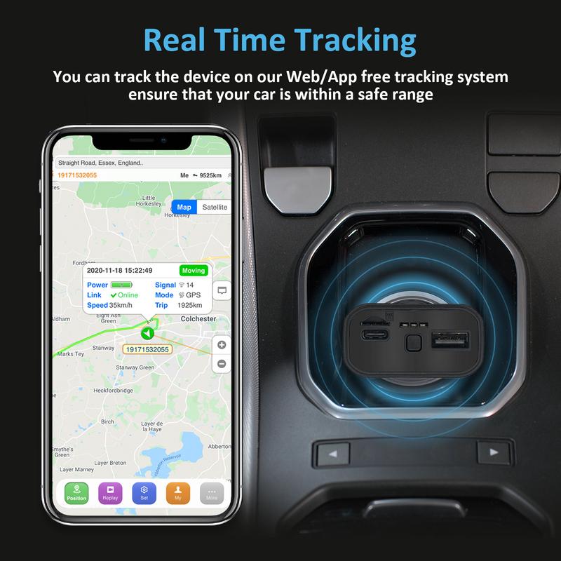SinoTrack Dual USB Car Cigarette Lighter GPS Tracker ST-909 Car Phone Charger with Free Online Tracking APP