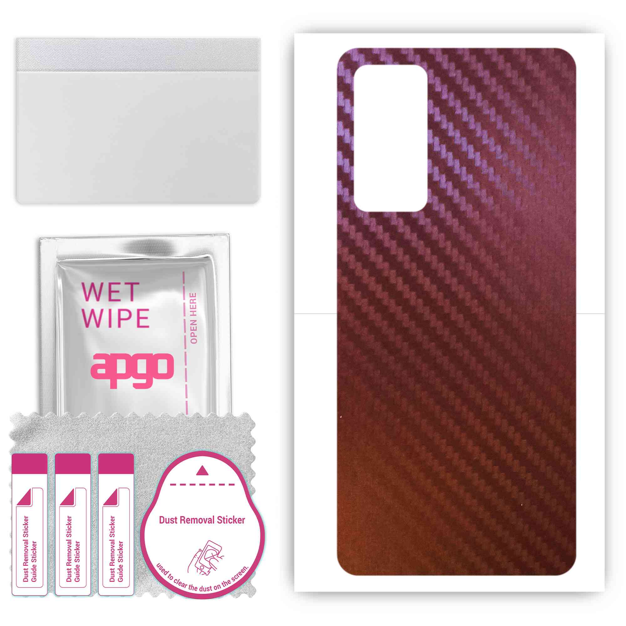 

apgo skin sticker film foil vinyl for the BACK compatible with Honor Play4, scratch-resistant, easy to install - Carbon Chameleon CAKA5