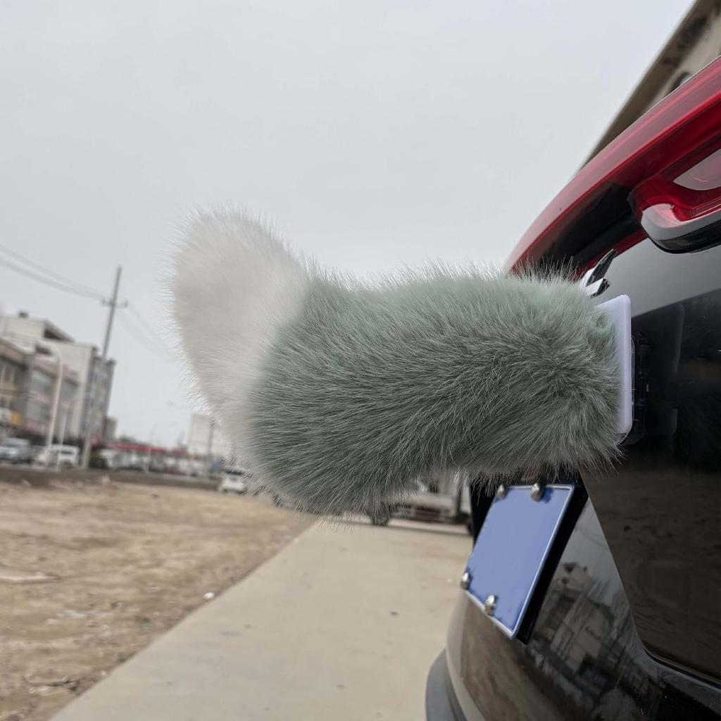 Remote Control Electric Car Tail, Fuzzy Tail Car Decoration, Rechargeable Plush Animal Moving Tail, Self Adhesive Electric Animal Tail Car Decor