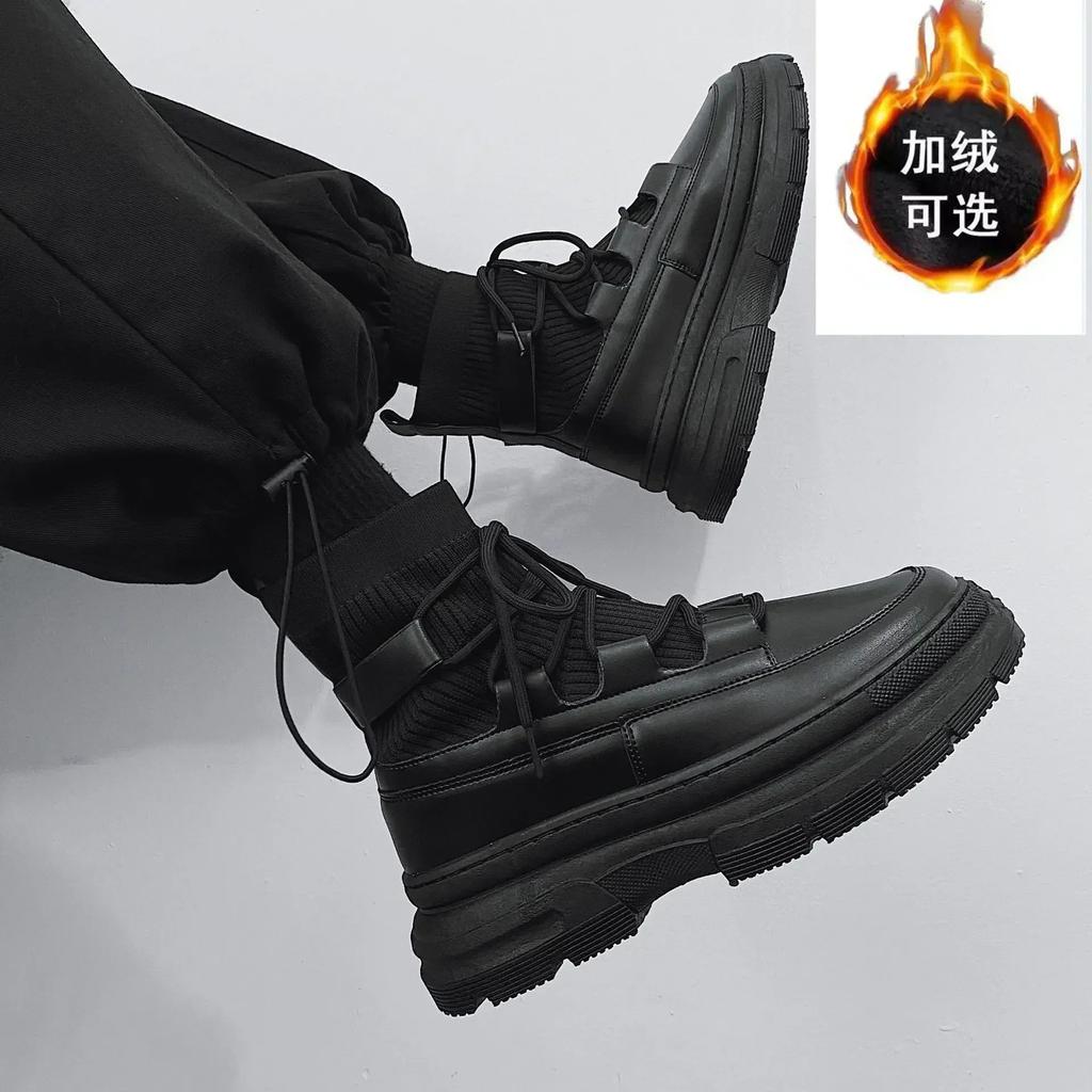 Fashion Mens Boots 2025 New Platform Boots Men Shoes Men's Casual Boots Botas Masculinas