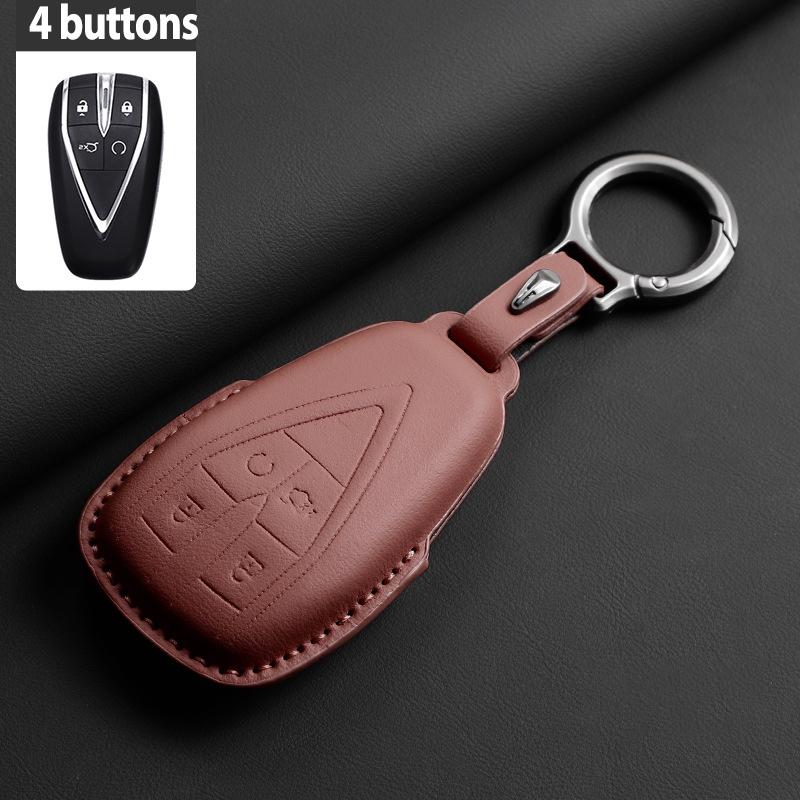 Leather Keychain For Changan Unit Cs35 Plus Cs55 Cs75 Cs75 Plus Uni-V Oshan Z6 X5 X7 Plus  Protector Key Caps Holder