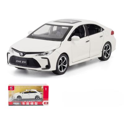1/32 Toyota Corolla Hybrid Spielzeugauto für Kinder Druckguss-Metalllegierung Miniaturmodell Pull Back Sound & Light Collection Geschenk für Kinder