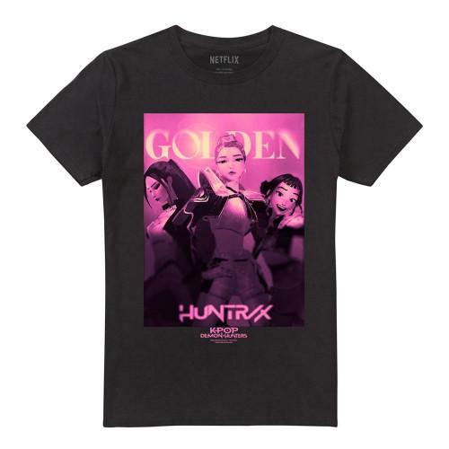 K-Pop Demon Hunters Unisex Adult Huntrix Golden Poster T-Shirt