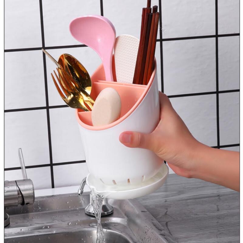 Nordic Style Detachable Plastic Double-Layer Chopstick Drainer