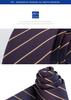 Necktie Business Stylish Silk Chief Set Striped Wine Red Red Striped Pattern Red Drinking Party TS1370U [Enlision] Men's Brand - Commuting, Meetings,