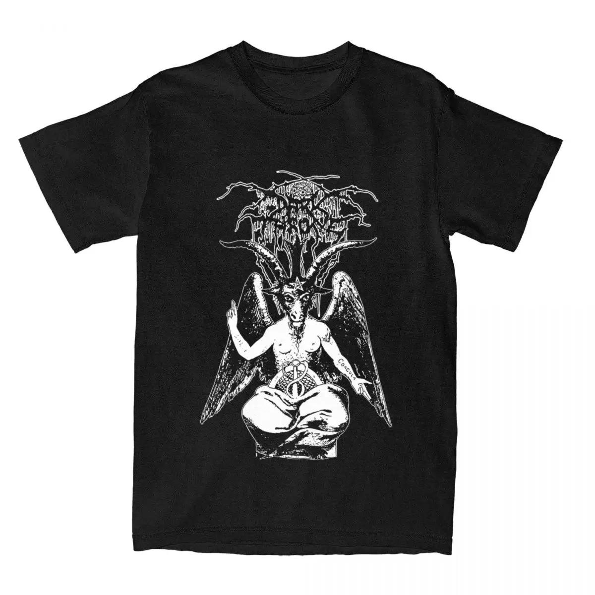 

Darkthrone Band Death Metal Accessories Shirt for Men Women Vintage Pure Cotton Tee Shirt O Neck Short Sleeve Plus Size Clothes S чорний