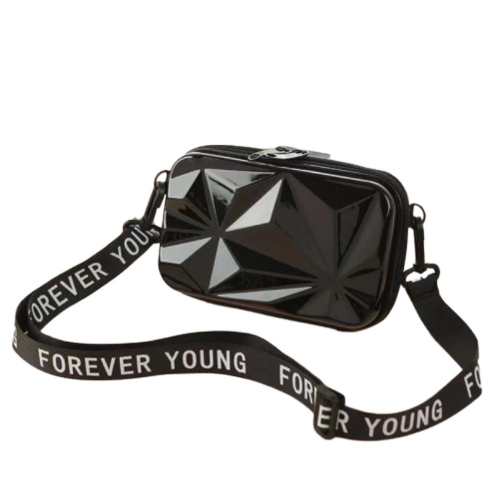 Zipper Hard-shell Makeup Bag Korean Style Single Shoulder Bag  Shopping чёрный