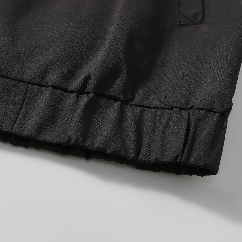 European-American Color Block Men's Stand-Up Collar Jacket - Trendy Autumn/Winter Outerwear