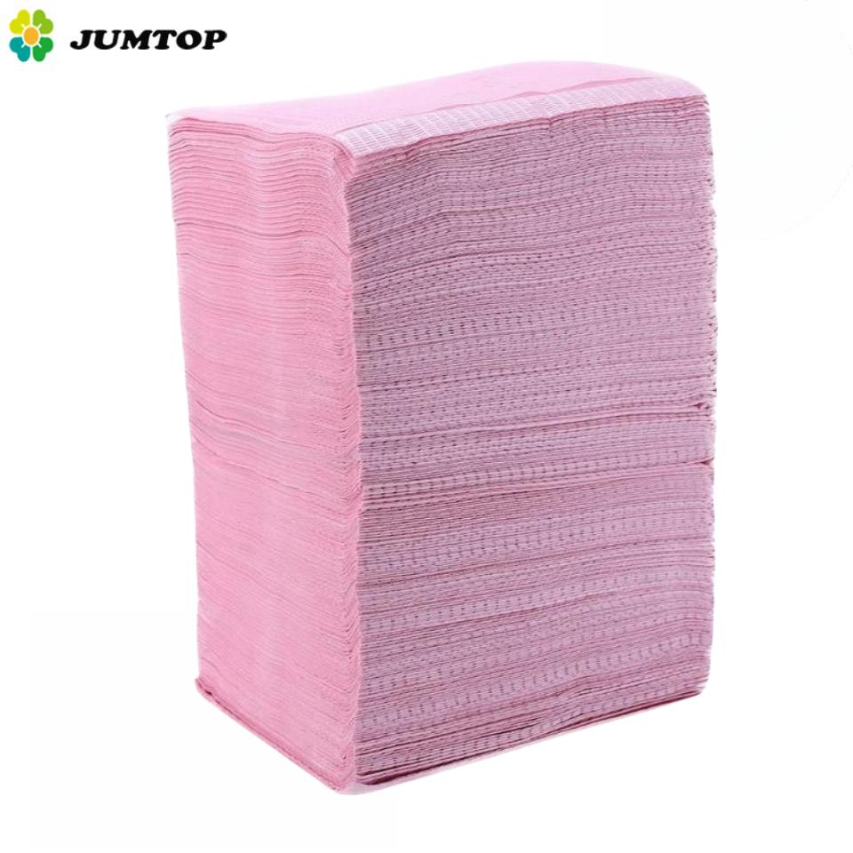 Lot de 125 bavoirs dentaires jetables en papier pour dentiste, écharpe pour tatouage, matériel dentaire, tampon de nettoyage, housses de table de tatouage