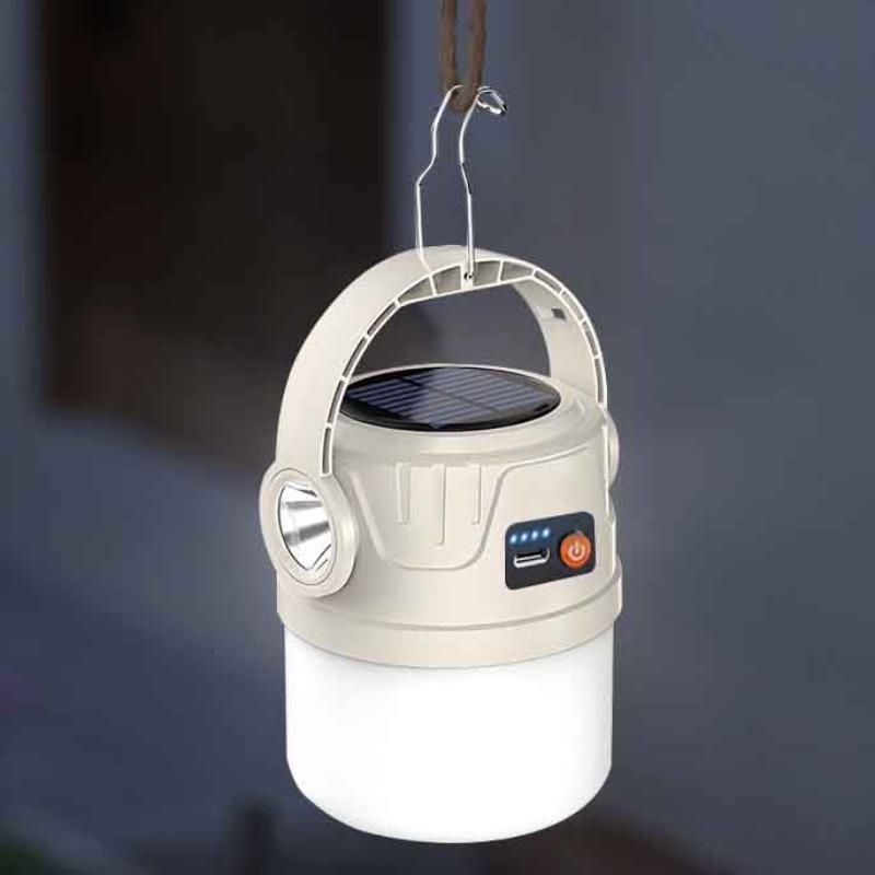 Long Endurance Camping Light Solar Powered Supports Type-C Charging Outdoor Portable Tent Light Emergency Light Hook