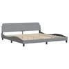 Bed Frame without Mattress Light Grey 200x200 cm Fabric