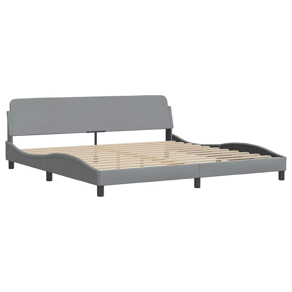 Bed Frame without Mattress Light Grey 200x200 cm Fabric