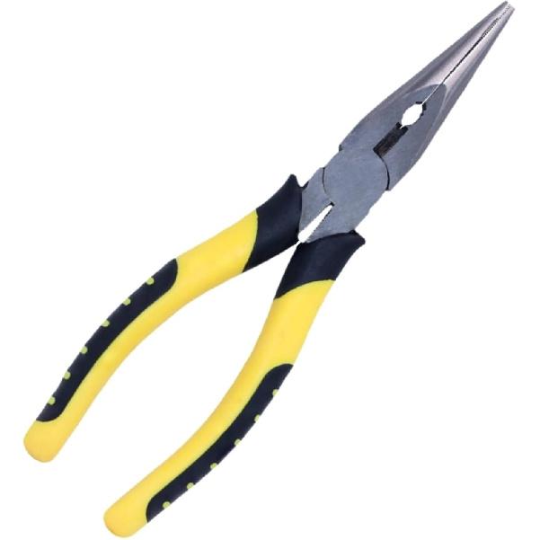 8-Inch Needle Nose Pliers: Paper Clamp Precision, Heavy-Duty Steel, Large Sof