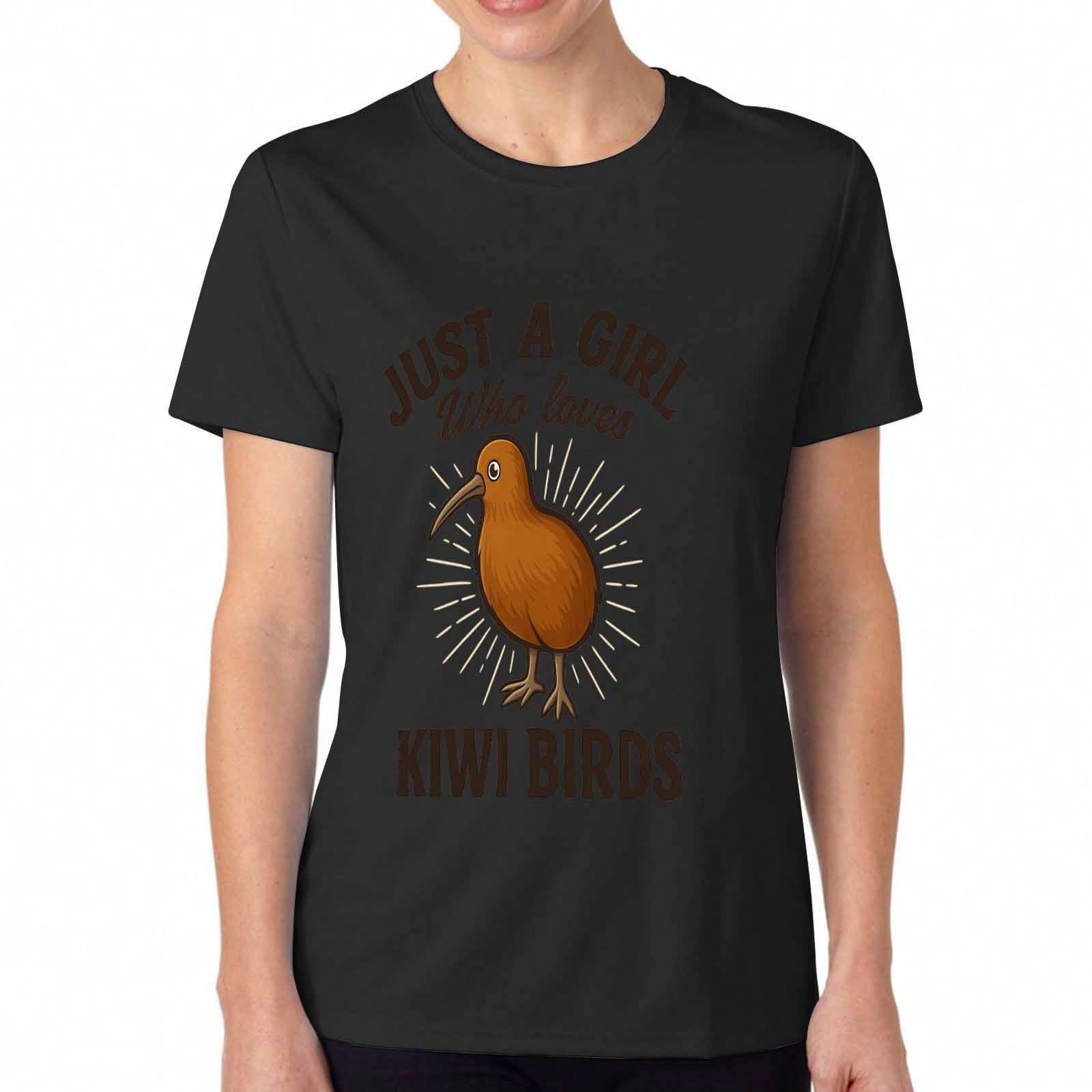 Kiwi Bird Not Kiwi Fruit Women s Cotton T Shirt, Premium Quality Print, Durable, Casual Fashion. Fun Kiwi And Fruit Design, Comfortable And Stylish, P S разноцветный